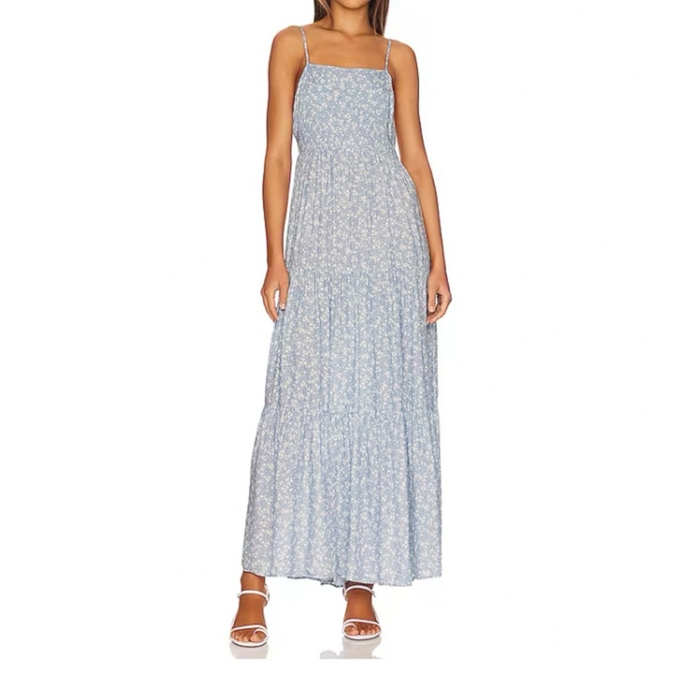 REVOLVE Light Blue Floral Maxi Dress